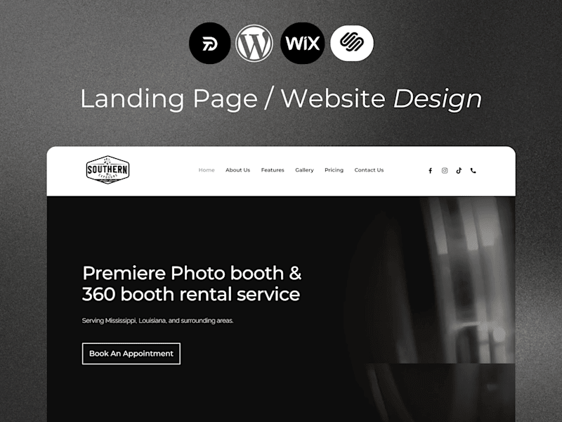 Cover image for Southern Exposure Selfie Booth • Website Redesign