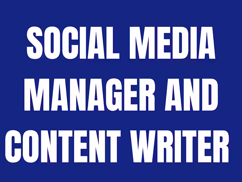 Cover image for I will be your social media manager and content creator
