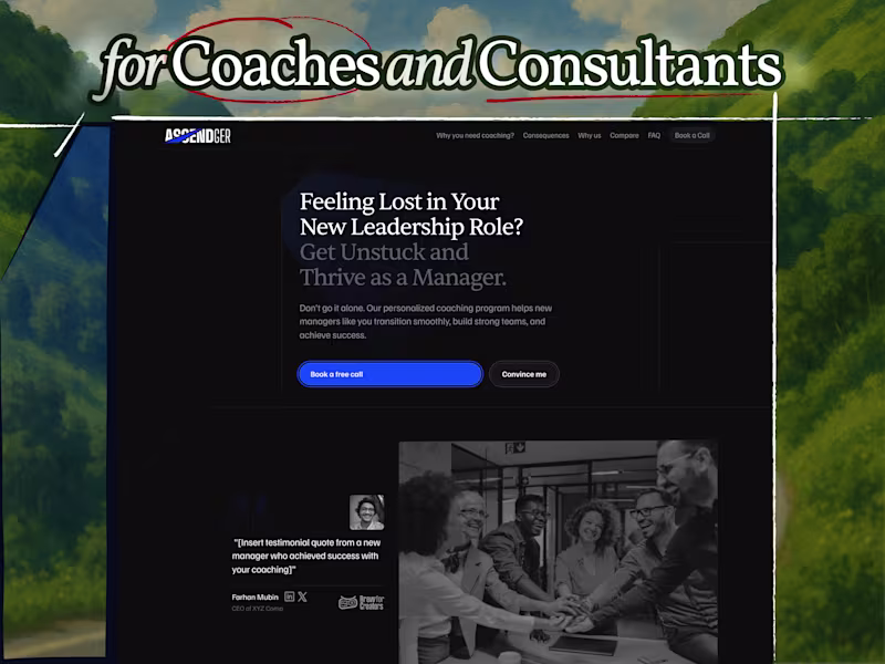 Cover image for Conversion Focused Framer Landing Page Design