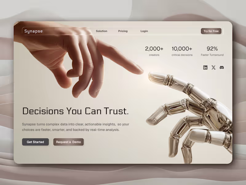 Cover image for Synapse - Hero Section 