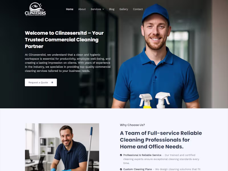 Cover image for WordPress Website for Commercial Cleaning Company