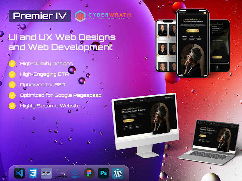 Cover image for Premier IV Healthcare - WordPress Development and UI/UX Designs