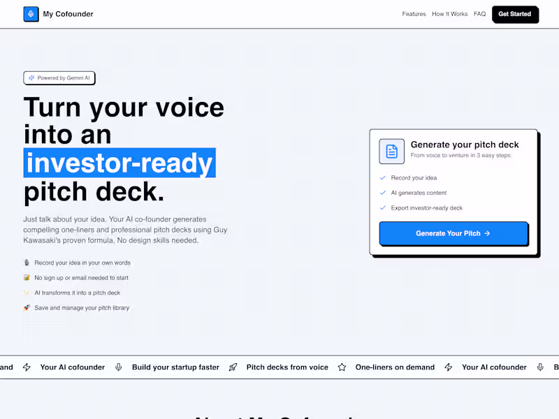 Cover image for Turning voice notes into investor-ready pitch decks. I built...