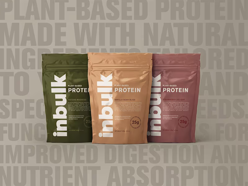 Cover image for inbulk Protein Powder Brand Design: Behance
