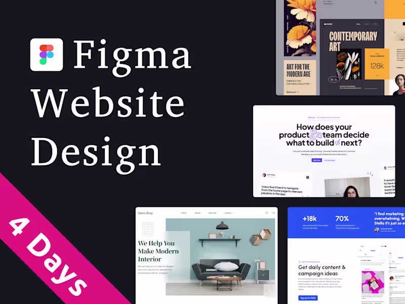 Cover image for Figma Website Design | Landing Page in less than 4 days
