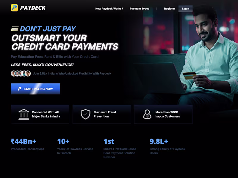 Cover image for Landing Page Redesign for Paydeck.in