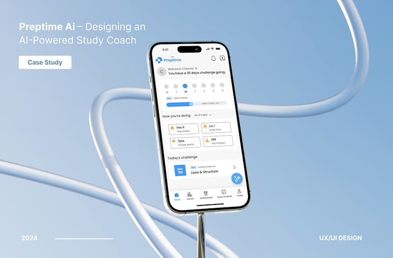Cover image for Preptime Ai – The AI-Powered Study Coach :: Behance