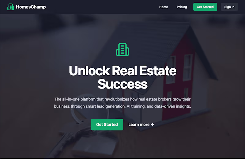 Cover image for AI Platform for Real Estate Agents (Homeschamp)