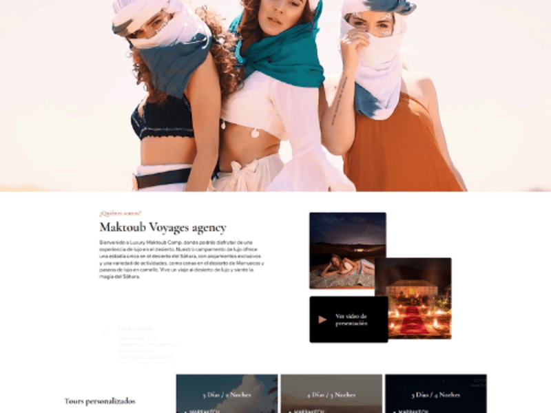 Cover image for Luxury Maktoub Camp — Premium Desert Glamping Website