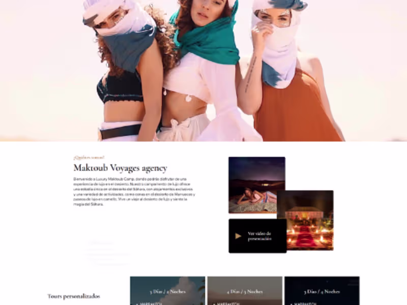 Cover image for Luxury Maktoub Camp — Premium Desert Glamping Website