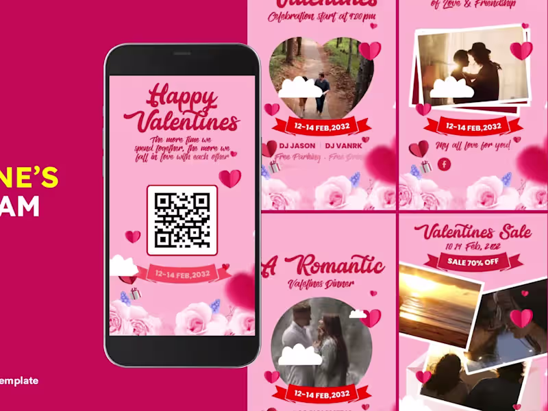 Cover image for I will create valentines day Instagram stories