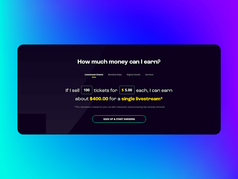 Cover image for Earnings Calculator