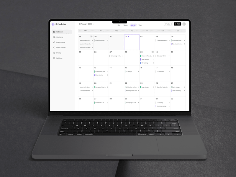 Cover image for Schedulux - Web App Design