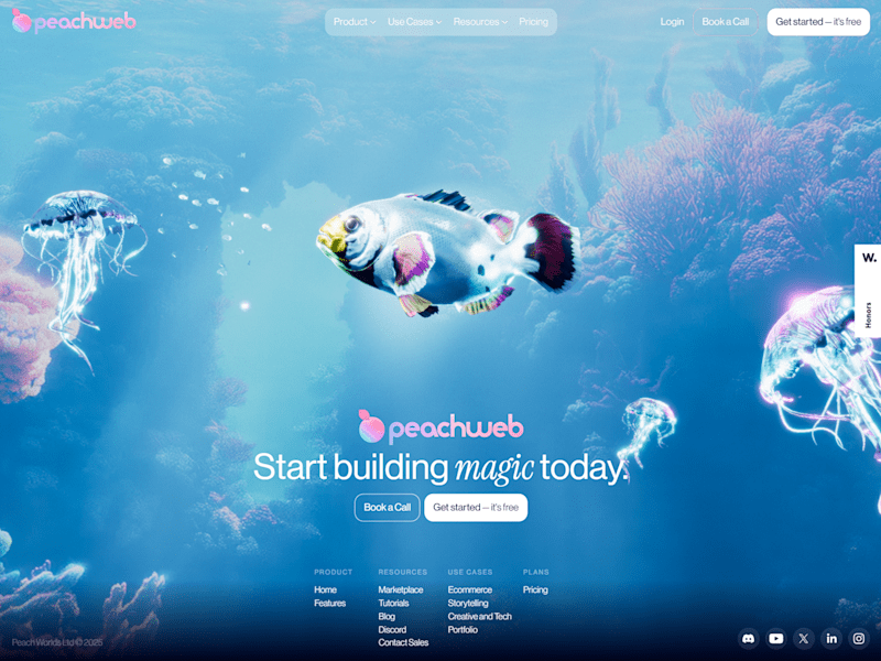 Cover image for PeachWeb 3D Website Builder Project
