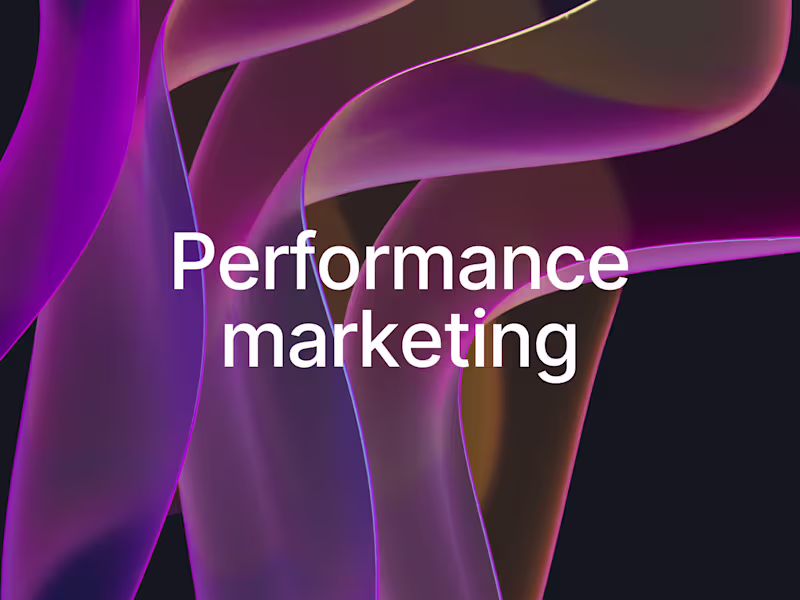 Cover image for Performance marketing
