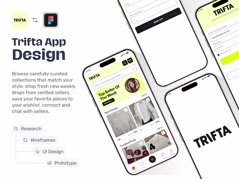 Cover image for Trifta - GenZ Ecommerce App Design