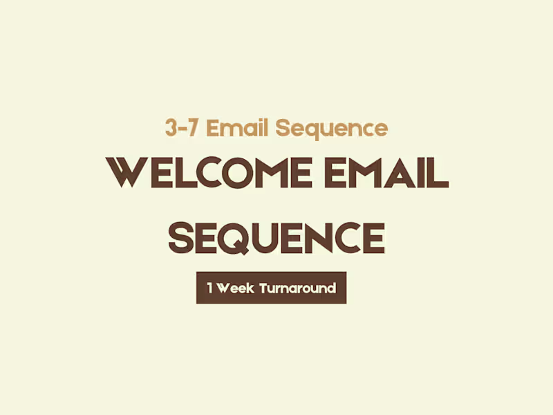 Cover image for Welcome Email Series