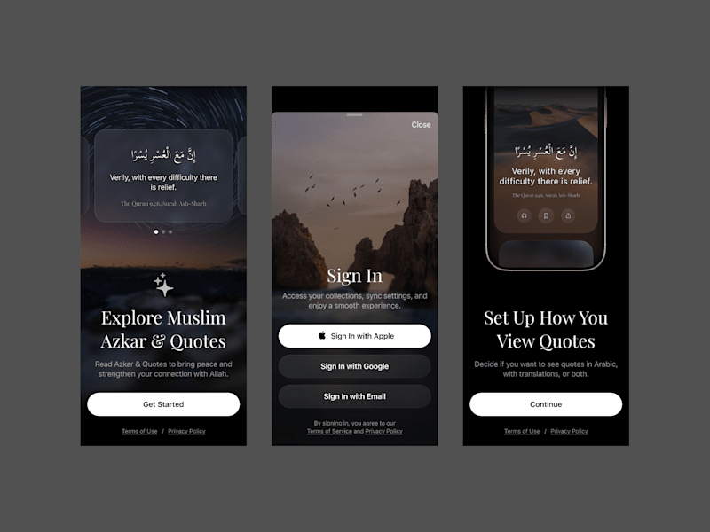 Cover image for Quran Quotes App Onboarding