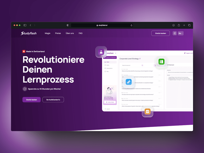Cover image for StudyFlash with English and German Localization
