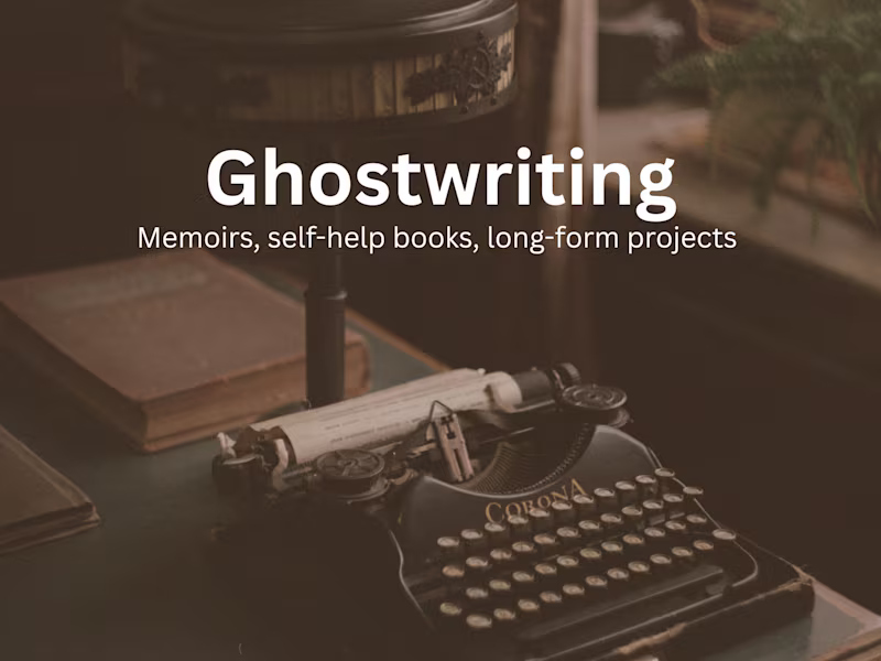 Cover image for Ghostwriting for Memoirs, Self-Help & Personal Essays