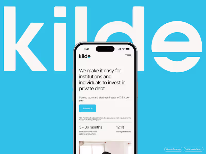 Cover image for Investment company corporate website redesign | Kilde