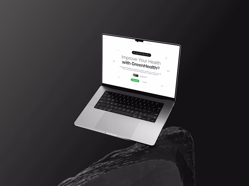 Cover image for Green Health : Healthcare Landing Page Design