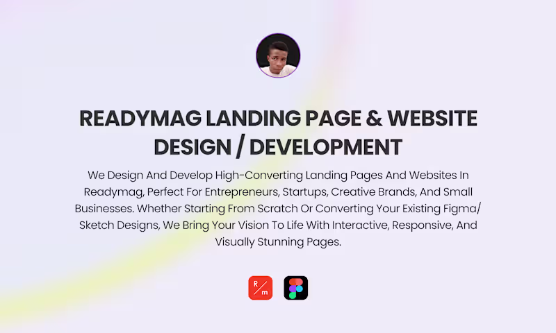 Cover image for Readymag Landing Page & Website Design & Development
