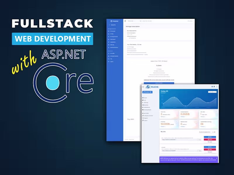 Cover image for Full Stack Development - ASP.Net Core | Winform | Blazor