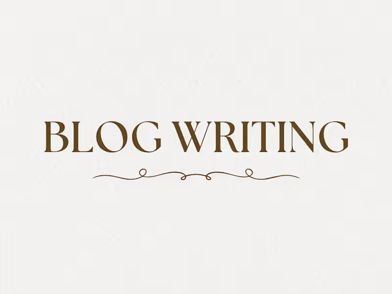 Cover image for Blog Writing (up to 1,500 words)