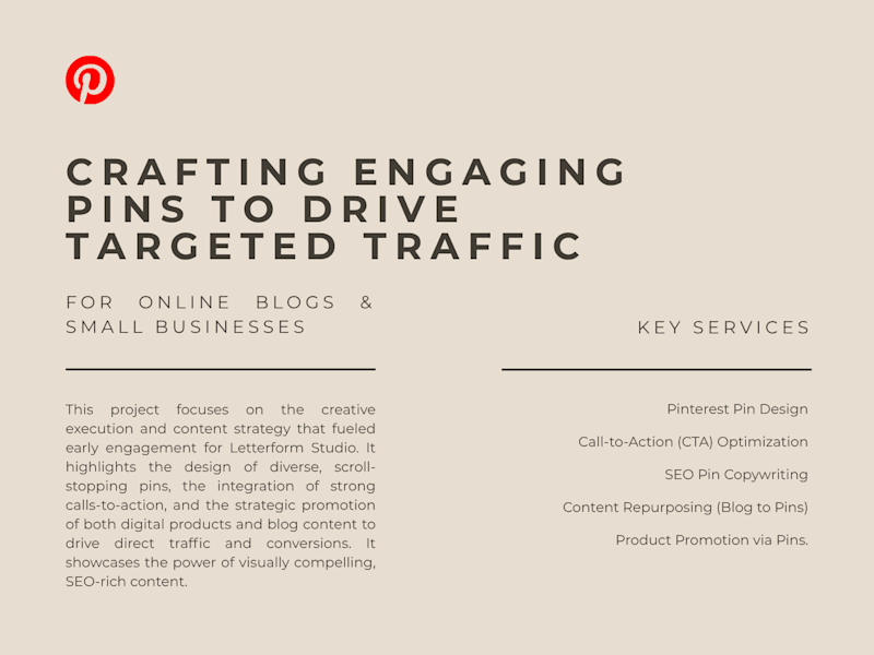 Cover image for Crafting Engaging Pins to Drive Targeted Traffic & Conversions
