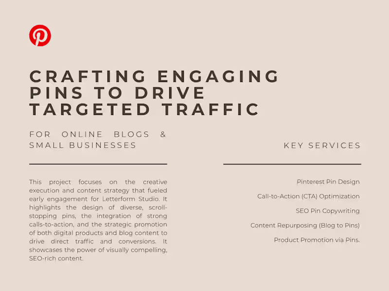 Cover image for Crafting Engaging Pins to Drive Targeted Traffic & Conversions