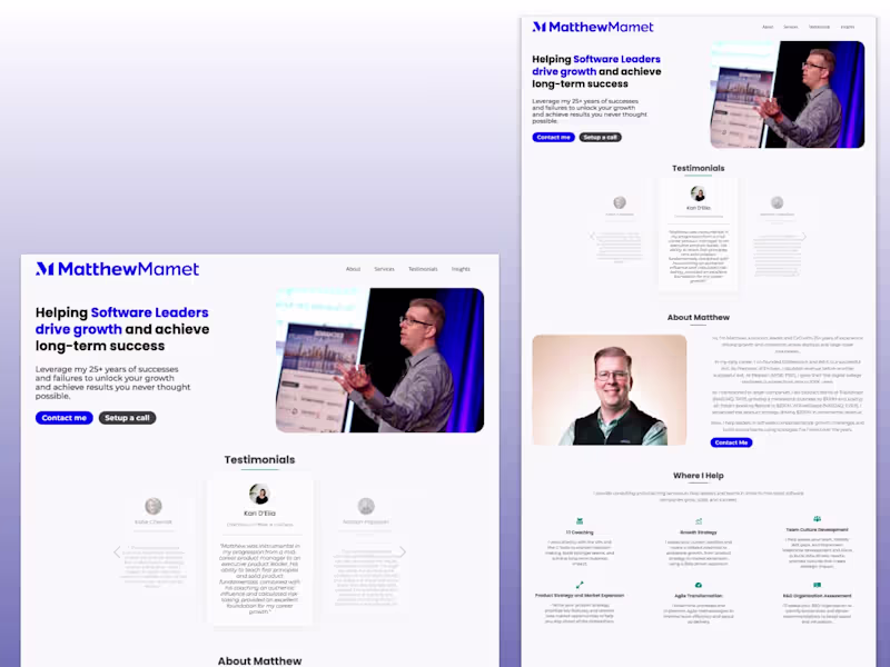 Cover image for Growth & Leadership Coaching | Matthew Mamet