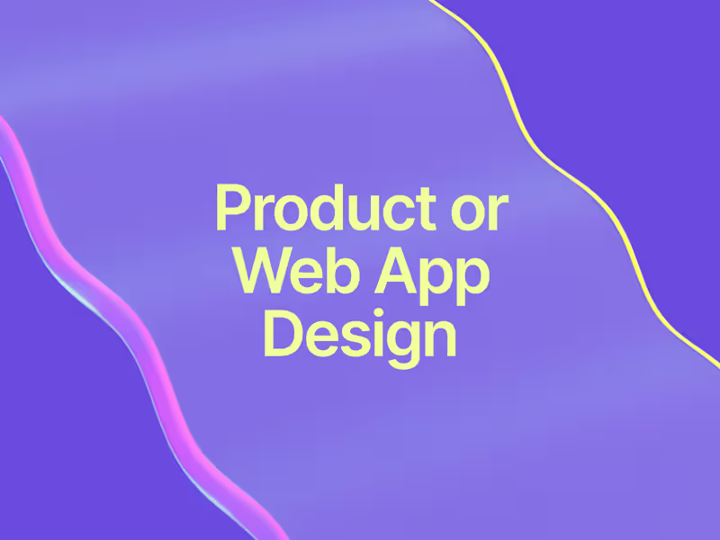 Cover image for Product or Web App Design