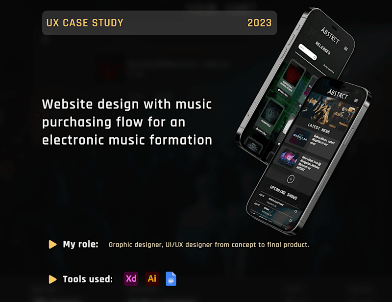 Cover image for Website with music purchasing flow - UX case study on Behance