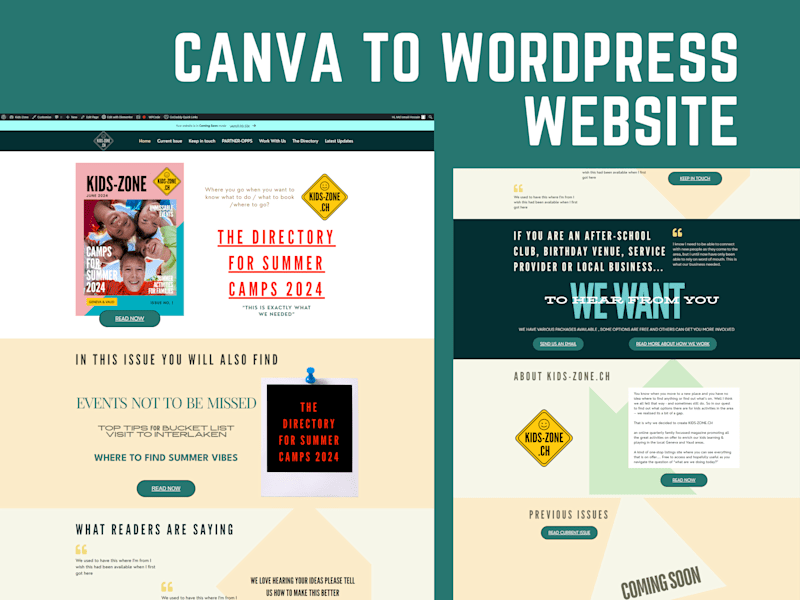 Cover image for Canva Website to WordPress Website