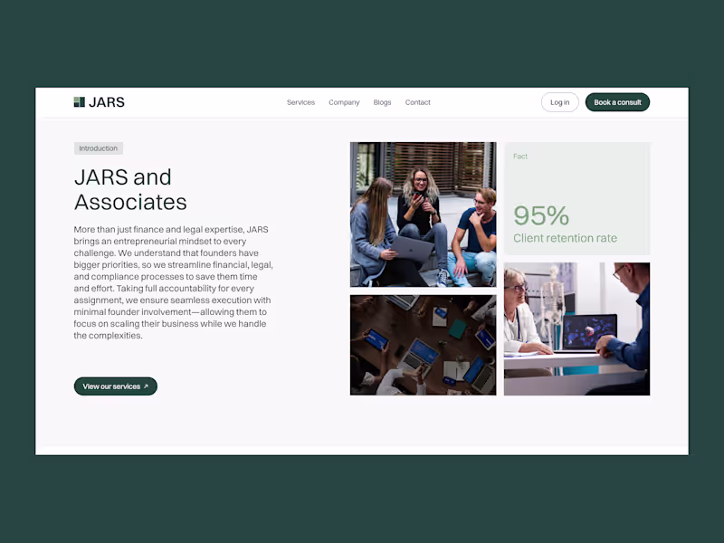 Cover image for Branding and Website design for JARS