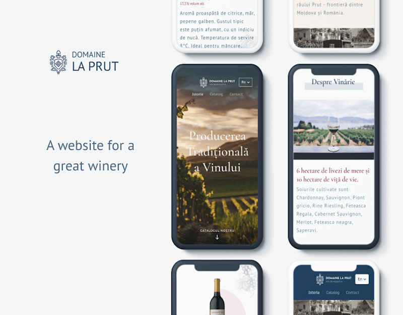 Cover image for A landing page for a winery!