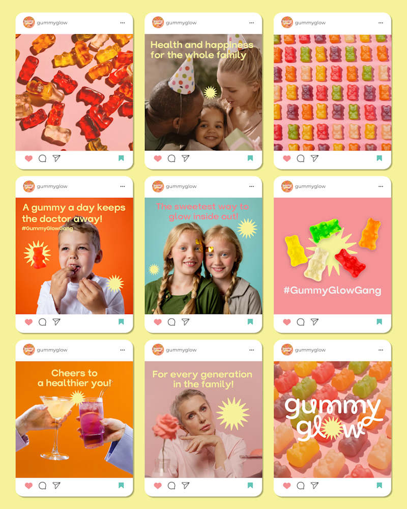 Cover image for Gummy Glow Social Media Template 💥
