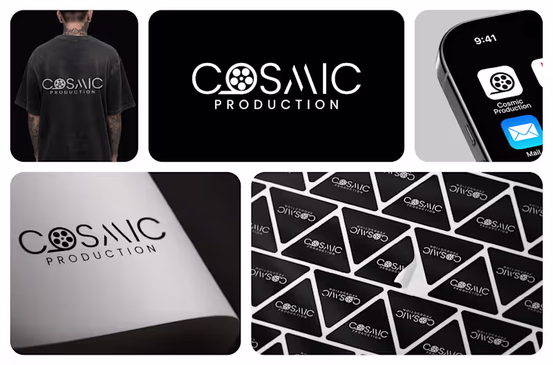 Cover image for I designed this minimalist black‑and‑white identity for Cosm...