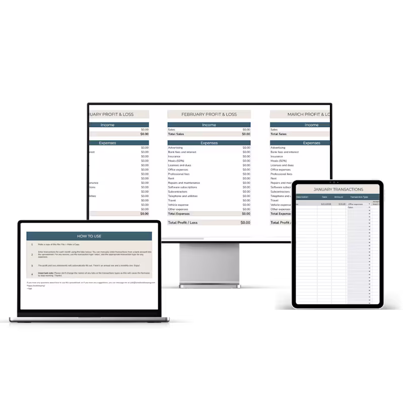 Cover image for Income and Expense Tracker Spreadsheet Template