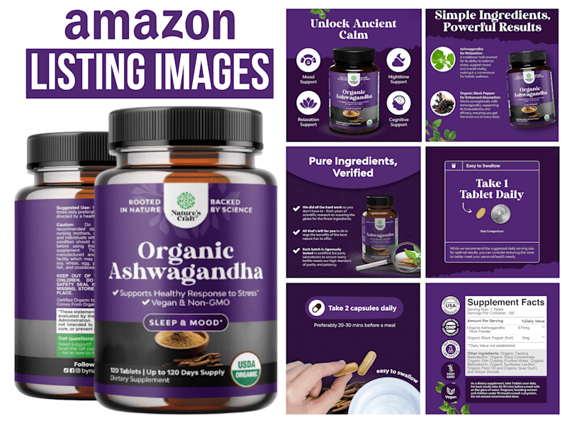 Cover image for Amazon Listing Images Design (Nature's Craft)