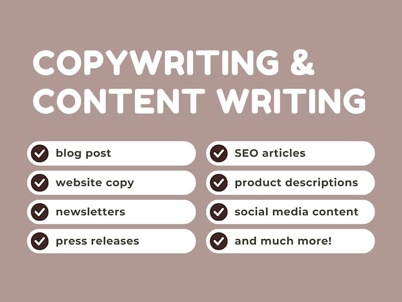 Cover image for Copywriting & Content Writing