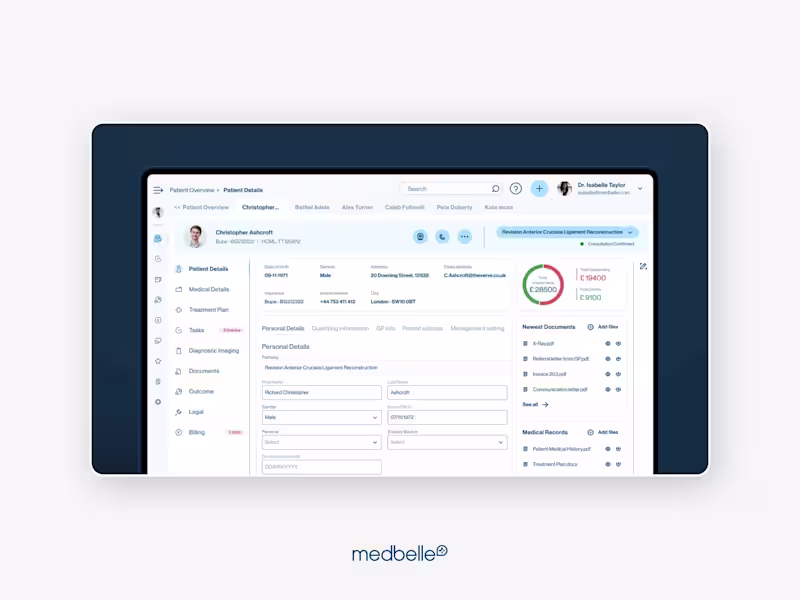 Cover image for Designing Medbelle OS for Enhanced Clinical Workflows
