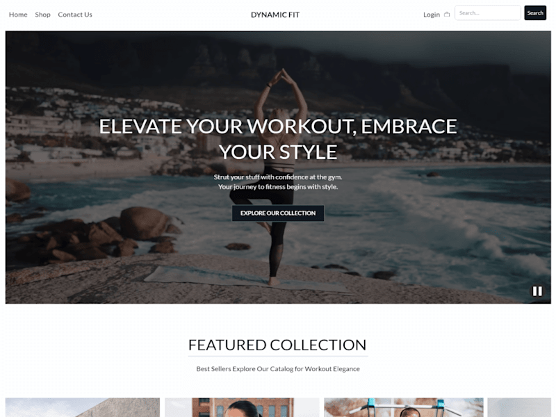 Cover image for Dynamic Fit - Fitness Boutique landing page. (concept)