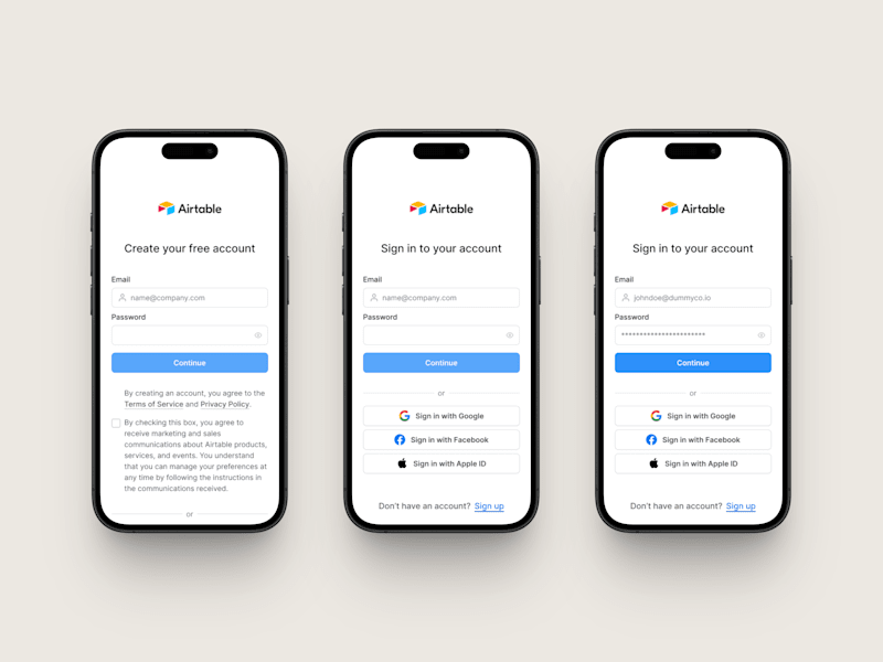 Cover image for Sign-up form redesign for Airtable