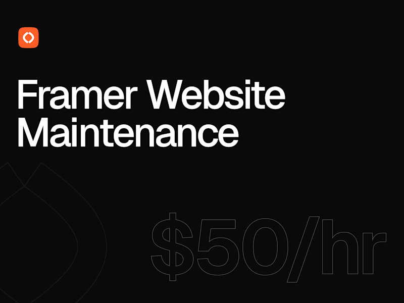 Cover image for Framer Website Maintenance