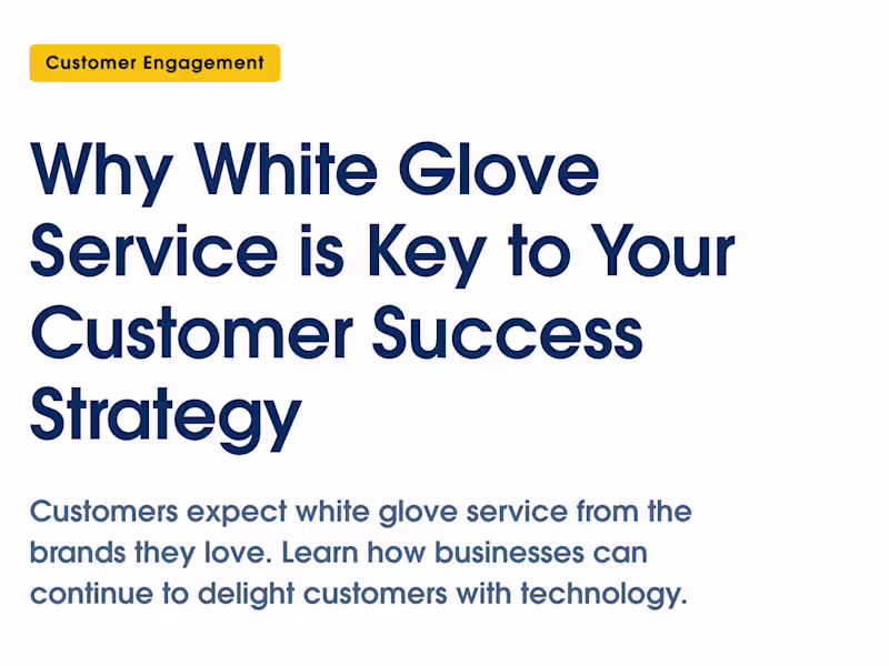 Cover image for White Glove Service Blog for Salesforce India