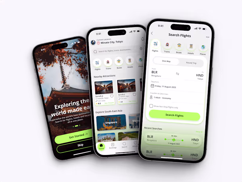 Cover image for Embarko - UI Design for a Travelling Application