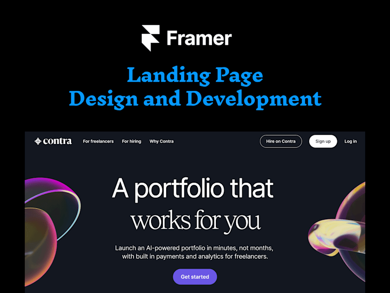 Cover image for Framer Landing Page Creation & Development