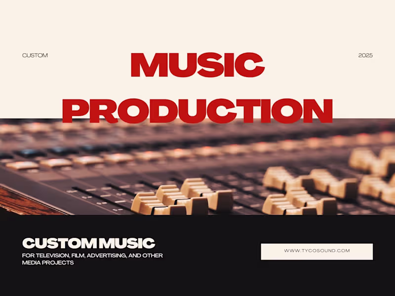 Cover image for Custom Music Production In Any Genre